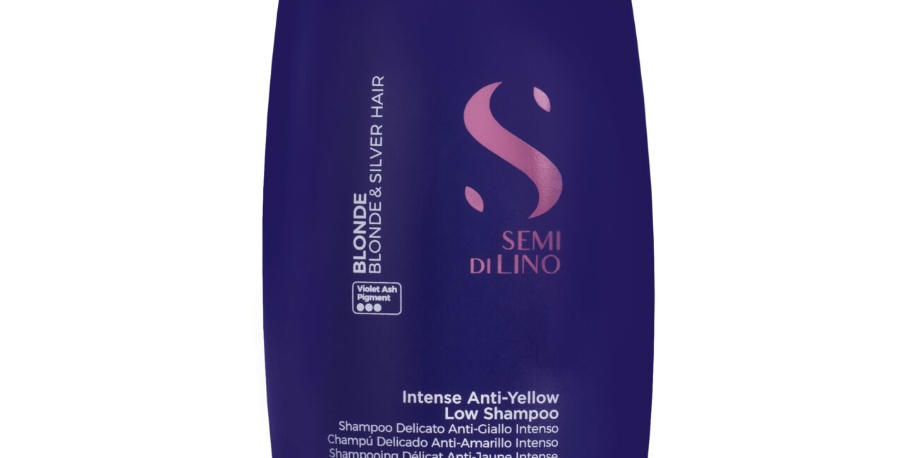 Alfaparf Semi Di Lino Intense Anti-Yellow Low Shampoo – szampon do włosów blond i siwych, 1L