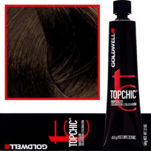 Goldwell Topchic - profesjonalna farba do włosów, 60ml 6-BS Wyrafinowany Przydymiony Jasny Brąz