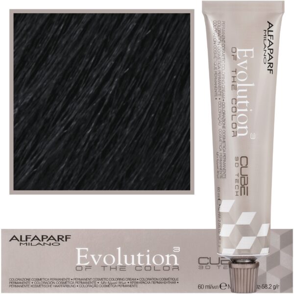 Alfaparf Evolution - farba do włosów 60ml cała paleta 1 | Czerń