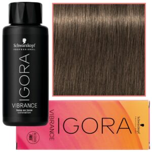 Schwarzkopf Professional Igora Vibrance – półtrwała farba do włosów bez amoniaku, 60ml 6-0 | Ciemny Blond Naturalny