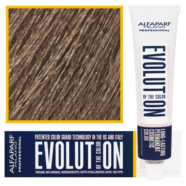 Alfaparf Evolution - wegańska farba do koloryzacji włosów, 60ml 8,31 | Jasny Złocisty Popielaty Blond