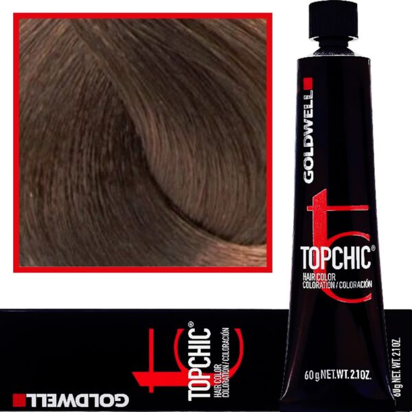 Goldwell Topchic - profesjonalna farba do włosów, 60ml 7-BN Średni Naturalny Brąz