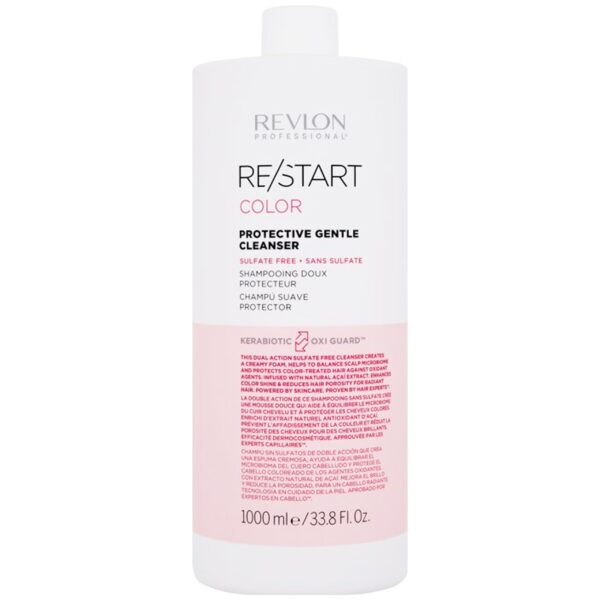 Revlon Restart Color Gentle Cleansing Shampoo - delikatny szampon oczyszczający, 1000ml