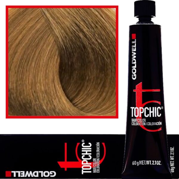 Goldwell Topchic - profesjonalna farba do włosów, 60ml 8-G Jasny Złoty Blond