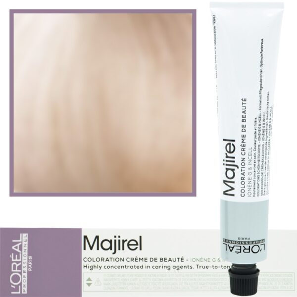 Loreal Majirel - profesjonalna farba do włosów, paleta kolorów, 50ml 10.21 Bardzo Bardzo Jasny Blond Opalizujaco-Popielaty