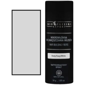 Bioelixire Mikrowłókna bawełniane do zagęszczania włosów, różne kolory, 30g White | Biały