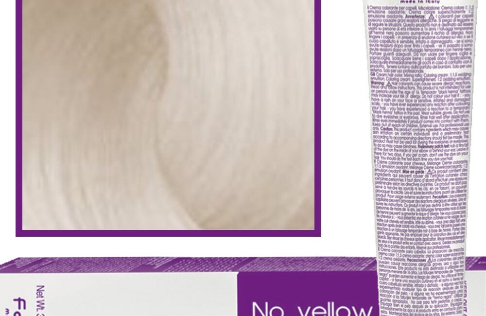 Fanola No Yellow - farba koloryzująca do włosów blond i siwych, chłodne tony, 100ml T.02 - Anty-żółty Toner