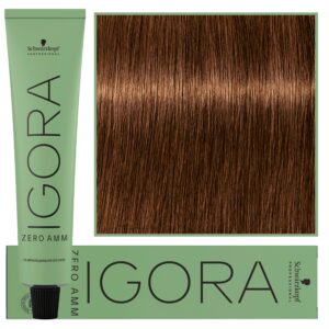 Schwarzkopf Professional Igora Zero Amm - profesjonalna farba do włosów bez amoniaku, 60ml 5-67  |  Jasny Brąz Czekoladowo Miedziany