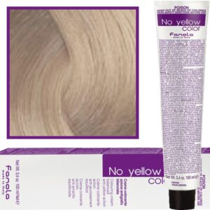 Fanola No Yellow - farba koloryzująca do włosów blond i siwych, chłodne tony, 100ml 8 ICE - Lodowy Jasny Blond