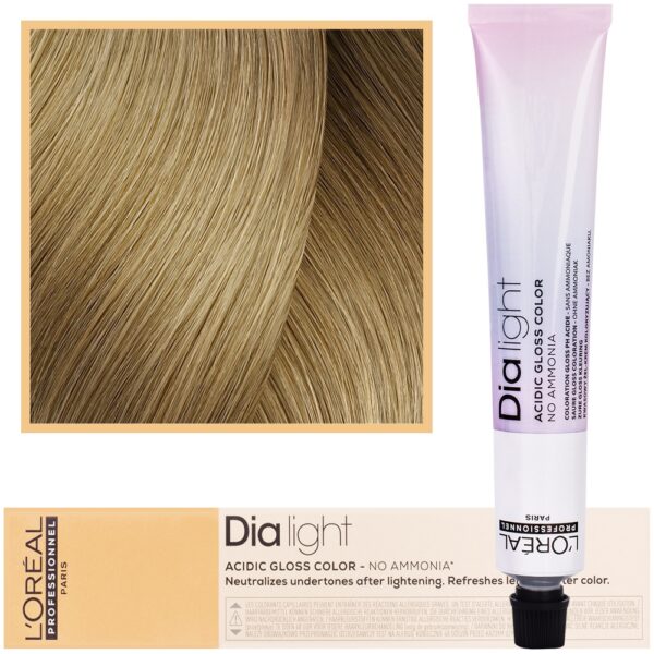 Loreal Dia Light - profesjonalna farba do włosów, 50ml 9.3 Bardzo Jasny Blond Złocisty