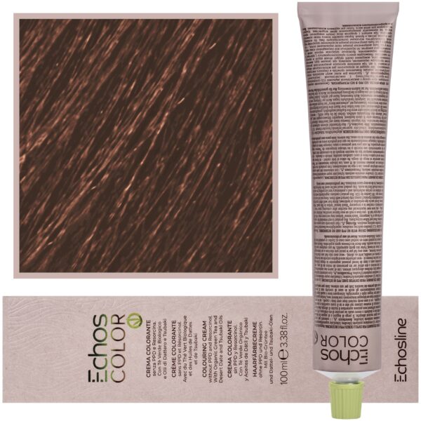 Echosline Echos Color Colouring Cream - wegańska farba do włosów, 100ml 7,74 | Miedziany Brąz Średni Blond