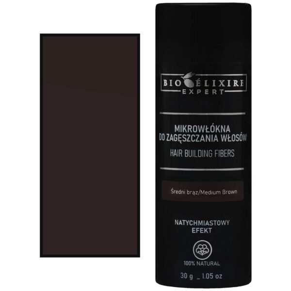 Bioelixire Mikrowłókna bawełniane do zagęszczania włosów, różne kolory, 30g Medium Brown | Średni brąz