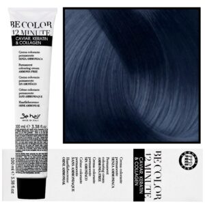 Be Hair Be Color 12 minute - farba do włosów bez amoniaku, 100ml 1,11 | Niebieski Czarny