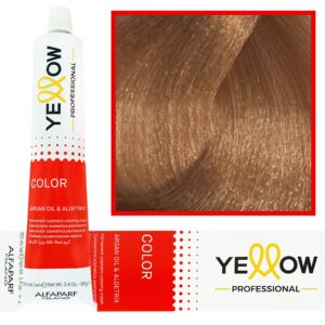 Alfaparf Yellow - trwała farba do włosów z aloesem i kiełkami pszenicy, 100ml 9,31 | Bardzo Jasny Złoty Popielaty Blond
