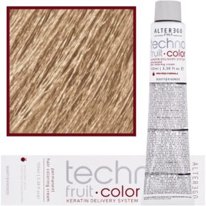 Alter Ego Technofruit Color – farba z keratyną do trwałej koloryzacji włosów, 100ml 10/31 | Platynowy Blond Złoto Popielaty