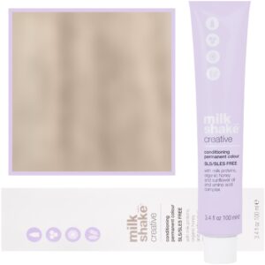 Milk Shake Creative - farba do włosów 100ml, pełna paleta kolorów 10,1 | 10A || Najjaśniejszy Platynowy Popielaty Blond