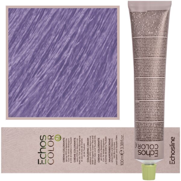 Echosline Echos Color Colouring Cream - wegańska farba do włosów, 100ml WISTERIA | Bardzo Jasna Glicynia