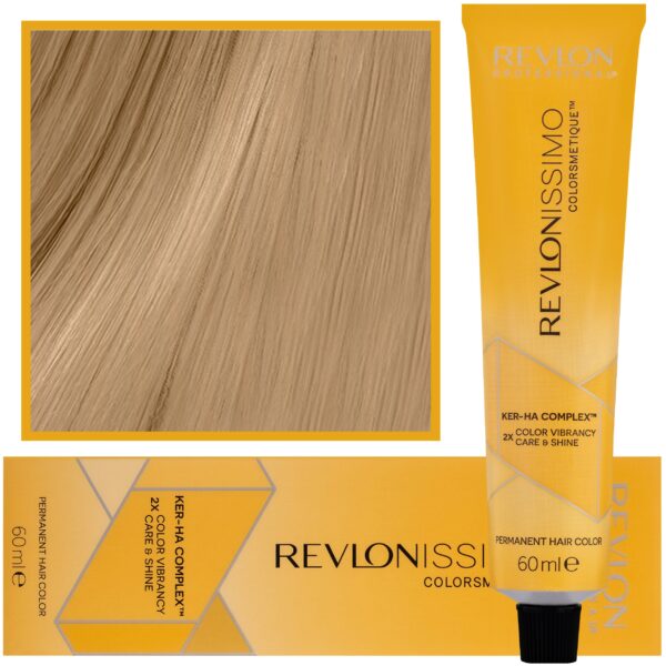Revlon Revlonissimo Colorsmetique High Coverage - profesjonalna farba do siwych włosów, 60ml HC 9,31 | Bardzo Jasny Złoty Piaskowy Blond