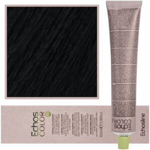 Echosline Echos Color Colouring Cream - wegańska farba do włosów, 100ml 1,0 | Czarny