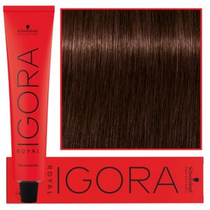 Schwarzkopf Professional Igora Royal - trwała farba do włosów o innowacyjnej formule, 60ml 3-68 | Ciemny Brąz Czekoladowo Czerwony