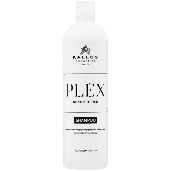 Kallos Plex Bond Builder - szampon wzmacniający z peptydami, do włosów farbowanych, 500ml