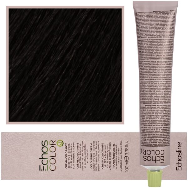 Echosline Echos Color Colouring Cream - wegańska farba do włosów, 100ml 6,11 | Bardzo Zimny Ciemny Blond