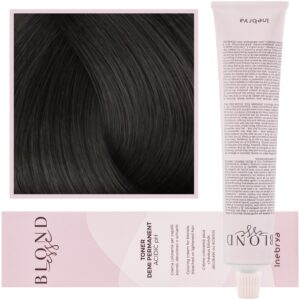 Inebrya Blondesse Toner - toner do włosów, neutralizujący żółte refleksy, 100ml DT01 | Metaliczny Mistyczny Czarny Perłowy