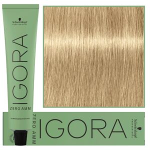 Schwarzkopf Professional Igora Zero Amm - profesjonalna farba do włosów bez amoniaku, 60ml 9-0  |  Ekstra Jasny Blond Naturalny