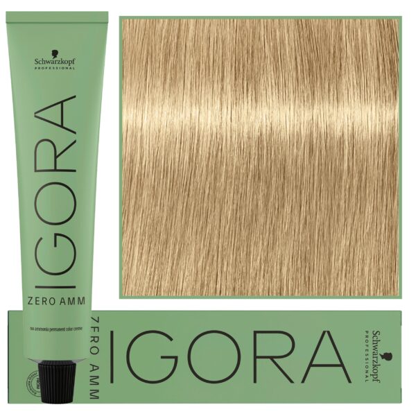 Schwarzkopf Professional Igora Zero Amm - profesjonalna farba do włosów bez amoniaku, 60ml 9-0  |  Ekstra Jasny Blond Naturalny