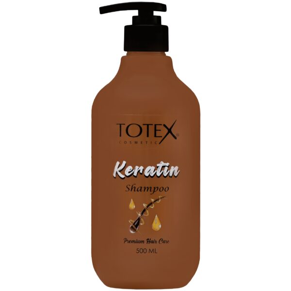 Totex Premium Hair Care Keratin - wzmacniający szampon do włosów zniszczonych z keratyną, 500ml