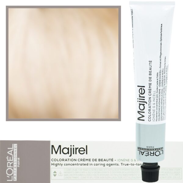 Loreal Majirel - profesjonalna farba do włosów, paleta kolorów, 50ml 10.13 Bardzo Bardzo Jasny Blond Popielato-Złocisty