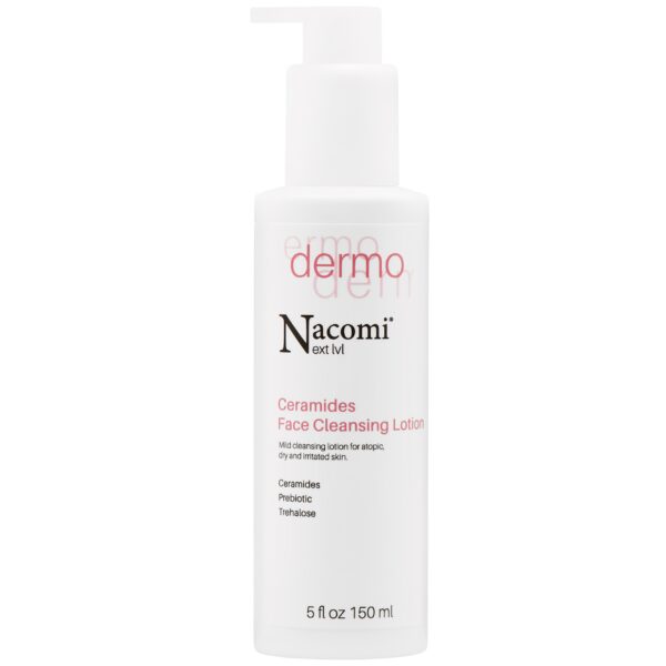 Nacomi Next Level Dermo - łagodna emulsja oczyszczająca do cery atopowej, suchej i podrażnionej, 150ml