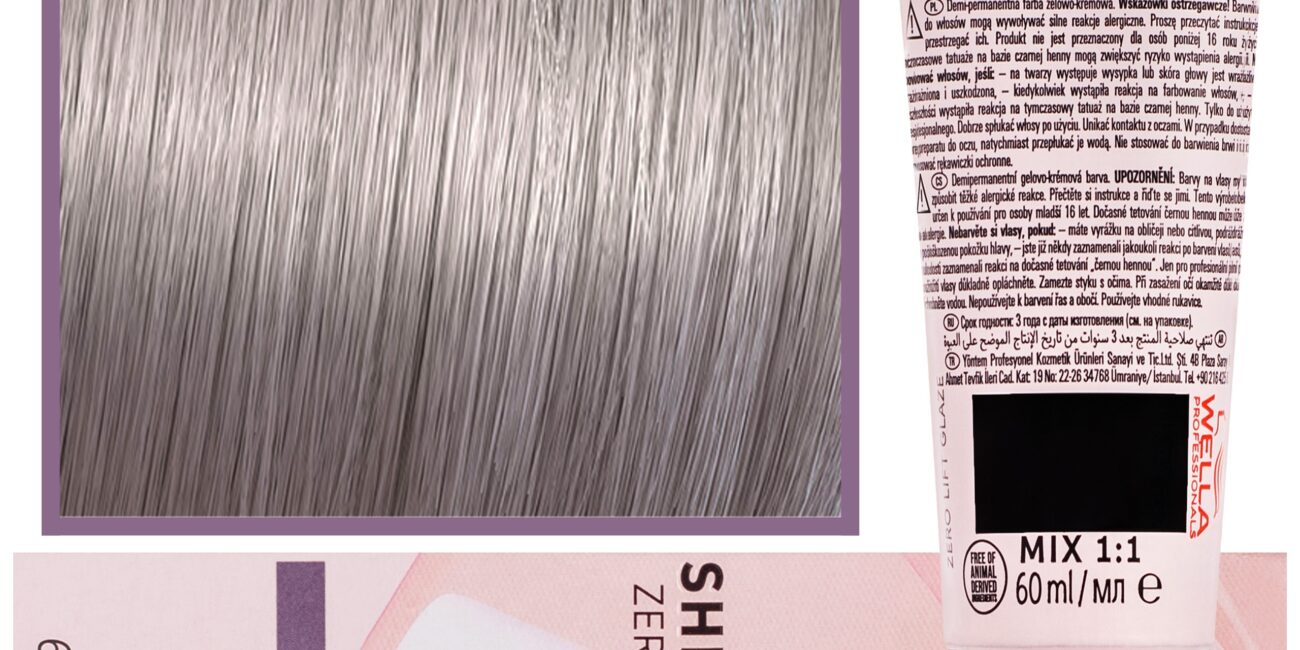 Wella Shinefinity Zero Lift Glaze - profesjonalna farba do włosów, 60ml 07/12 | Średni Matowy Popielaty Blond