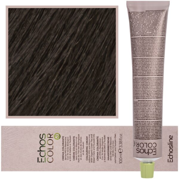 Echosline Echos Color Colouring Cream - wegańska farba do włosów, 100ml 6,0 | Ciemny Blond