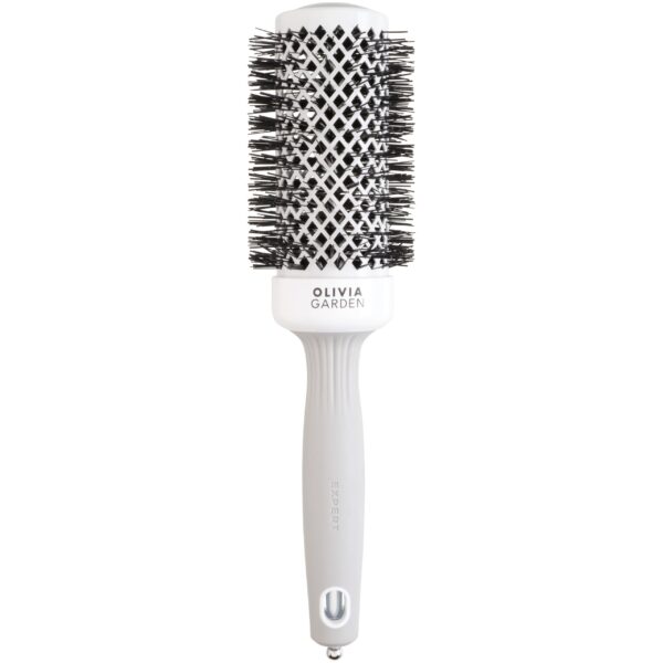 Olivia Garden Expert Blowout Shine White&Grey - ceramiczna szczotka do modelowania włosów, 45mm
