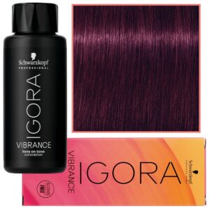 Schwarzkopf Professional Igora Vibrance – półtrwała farba do włosów bez amoniaku, 60ml 6-99 | Ciemny Blond Fioletowy Ekstra