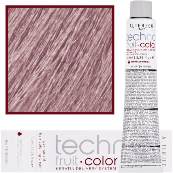Alter Ego Technofruit Color – farba z keratyną do trwałej koloryzacji włosów, 100ml 10/12 | Platynowy Blond Popielaty Irys