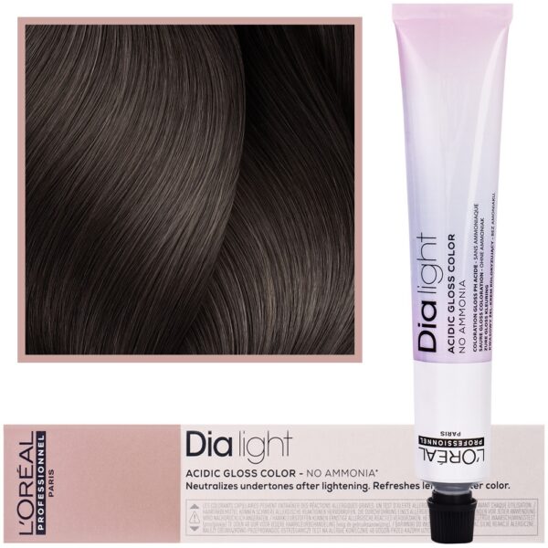 Loreal Dia Light - profesjonalna farba do włosów, 50ml 7.12 Blond Popielato-Opalizujący