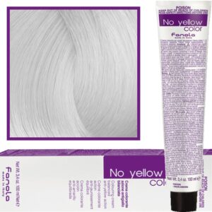 Fanola No Yellow - farba koloryzująca do włosów blond i siwych, chłodne tony, 100ml T.21 - Anty-żółty Niebieski Toner