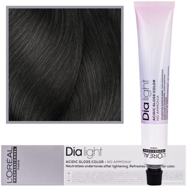 Loreal Dia Light - profesjonalna farba do włosów, 50ml 4 Brąz