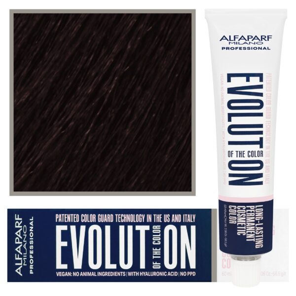 Alfaparf Evolution - wegańska farba do koloryzacji włosów, 60ml 4NB | Ciepły Średni Brąz