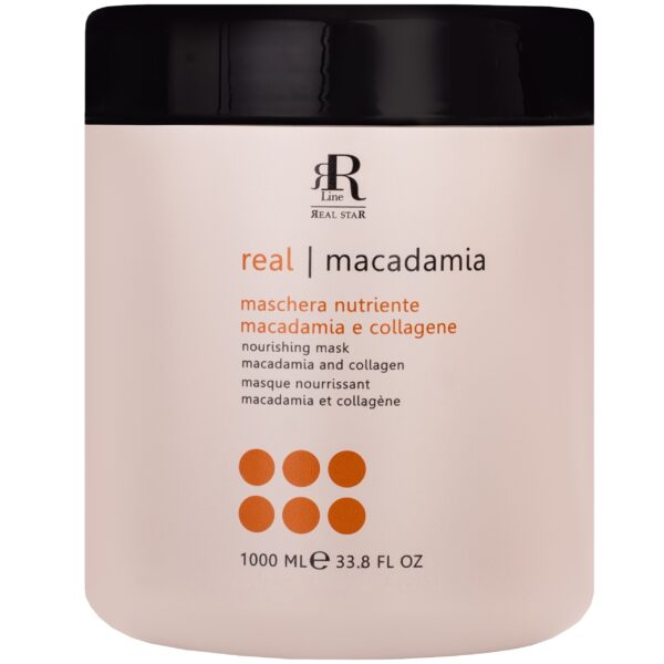 RR Line Macadamia Star regenerująca maska do włosów zniszczonych 1000 ml