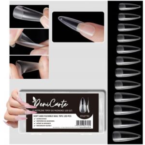 Deni Carte Tipsy Flexible Stiletto - elastyczne tipsy, 120szt