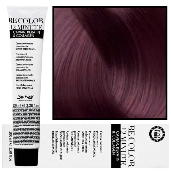 Be Hair Be Color 12 minute - farba do włosów bez amoniaku, 100ml 5,5 | Jasny Kasztanowy Mahoniowy