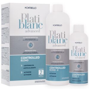Montibello Platiblanc advanced Controlled Blond 2w1 - zestaw olejek rozjaśniający i aktywator