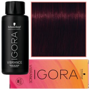 Schwarzkopf Professional Igora Vibrance – półtrwała farba do włosów bez amoniaku, 60ml 4-99 | Średni Brąz Fioletowy Ekstra