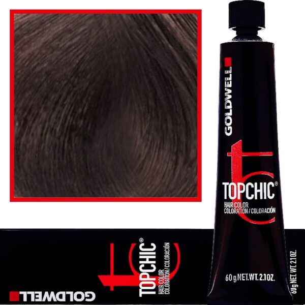 Goldwell Topchic - profesjonalna farba do włosów, 60ml 5-GB Jasny Złoty Brąz