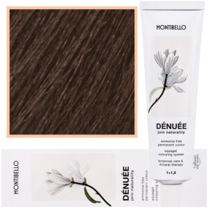 Montibello Denuee – naturalna wegańska farba do włosów bez amoniaku, 60 ml 6,61 | Popielaty Kasztanowy Ciemny Blond