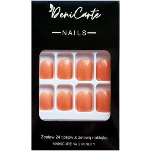 Deni Carte Tipsy Square - zestaw sztucznych paznokci, różne kolory Pink Nude | Różowy Cielisty