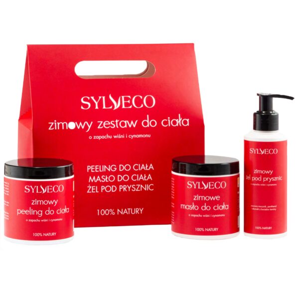 Sylveco zimowy zestaw - peeling, 265ml + żel pod prysznic, 150ml + masło do ciała, 250ml